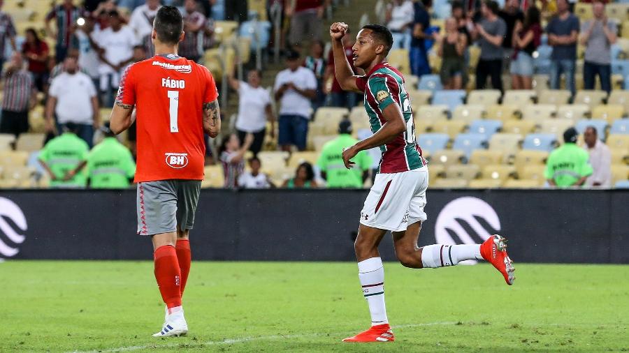 João Pedro festeja gol do Fluminense contra o Cruzeiro - Lucas Merçon/Fluminense
