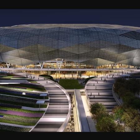 Estádio Cidade da Educação, no Qatar. Copa de 2022 está no pacote da Globo - Divulgação/Fifa 