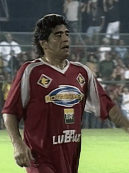 Maradona durante o Jogo das Estrelas de 2005 - Reprodução/SporTV