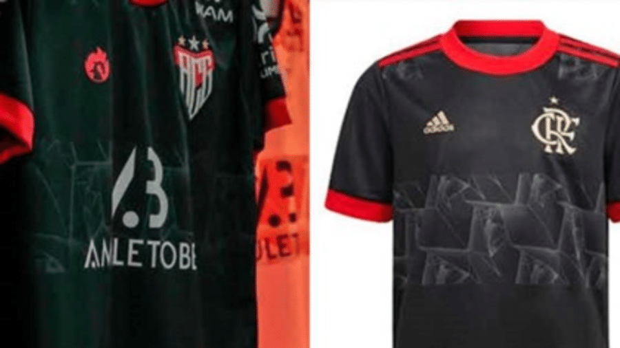 Torcedores comparam nova camisa do Atlético-Go com uniforme antigo do Flamengo - Reprodução/Twitter
