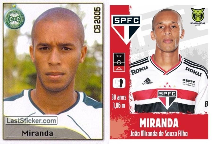 Antes e depois no álbum do Brasileirao - Miranda - Reprodução