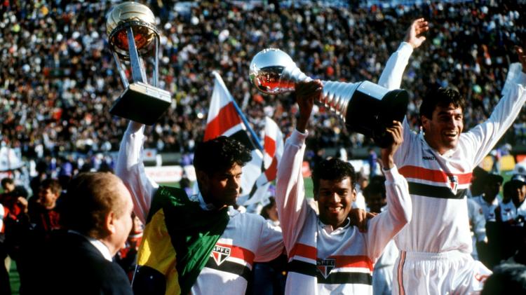 Jogadores do São Paulo comemoram título do Mundial de 1992 - Peter Robinson/EMPICS via Getty Images - Peter Robinson/EMPICS via Getty Images