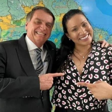 Jair Bolsonaro e Tandara Caixeta - Reprodução/Instagram