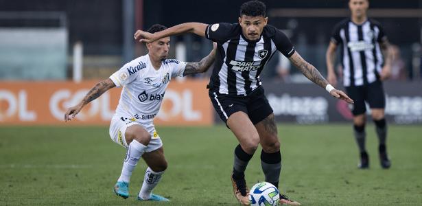 Botafogo busca o empate com o Santos na Vila Belmiro e fica 11