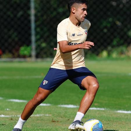 Rodrigo Nestor durante treino do São Paulo no CT da Barra Funda