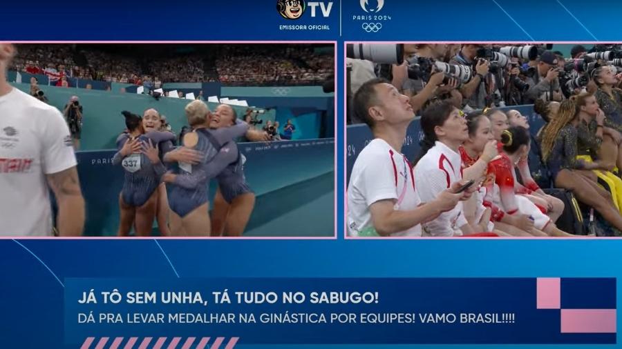 Britânicas celebram na final da ginástica, mas ficam fora do pódio olímpico