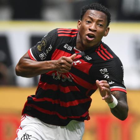 Plata comemora gol marcado pelo Flamengo contra o Atlético-MG na final da Copa do Brasil