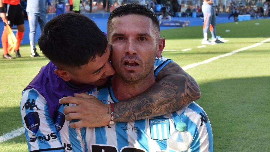 Adrian Martinez comemora gol do Racing contra o Cruzeiro na final da Copa Sul-Americana