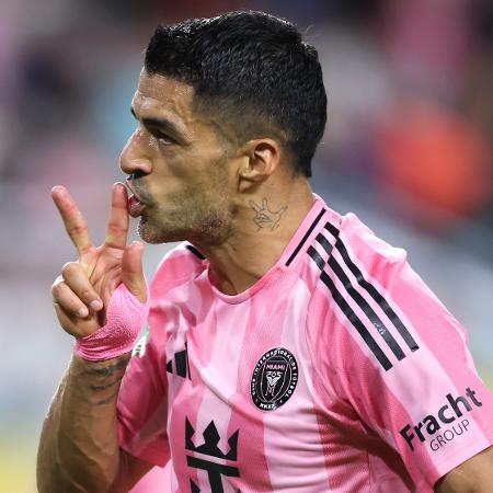 Suárez comemora gol em Inter Miami x Palmeiras em jogo do Mundial