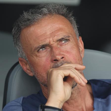 Luis Enrique, técnico do PSG, durante jogo contra o Real Madrid no Mundial