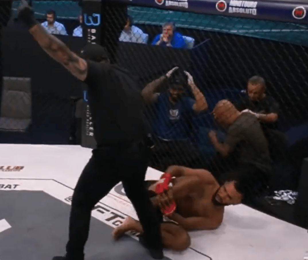 Igor Elizeu fraturou a perna direita ao chutar Pedro Henrique Morais no SFT, evento de MMA - undefined