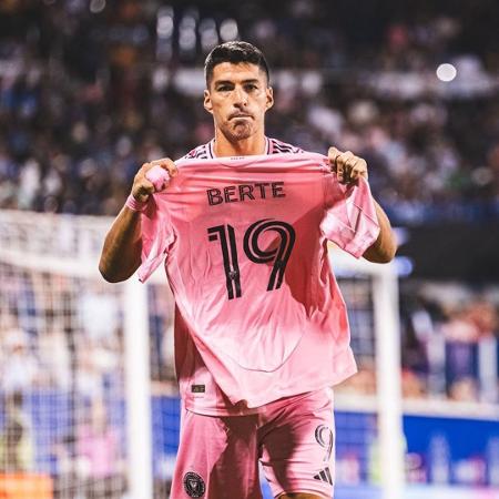 Suárez homenageia Berterame após marcar em jogo do Inter Miami na MLS