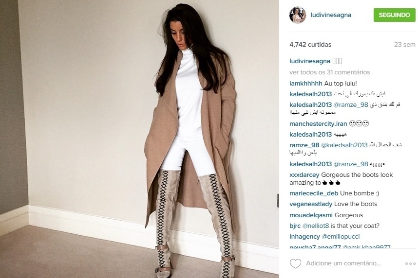 Ludivine Sagna, mulher do lateral Bacary Sagna - Reprodução/Instagram