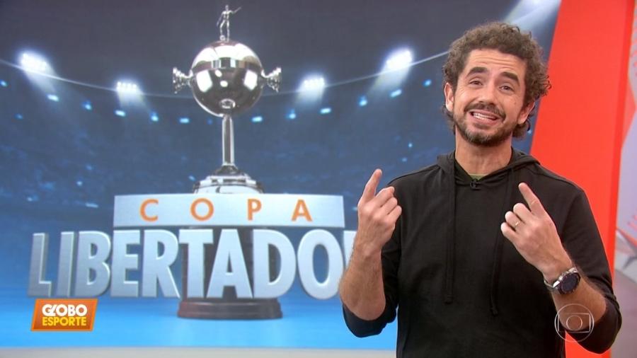 Felipe Andreoli durante o programa Globo Esporte - Reprodução/TV Globo
