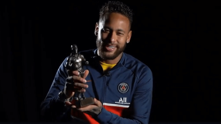 Neymar, do PSG, apareceu em vídeo publicado pelo Everton para premiar Richarlison - Reprodução/Twitter