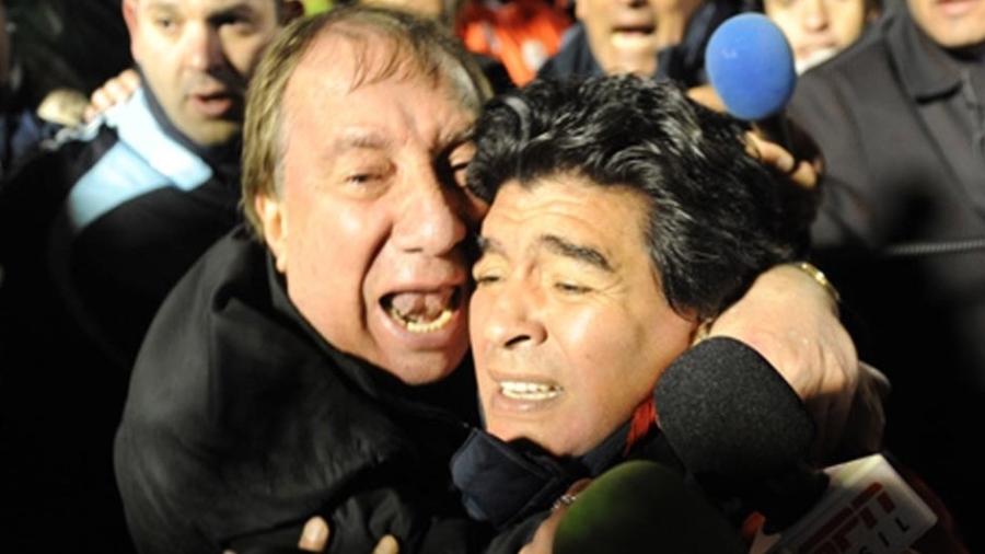 Carlos Bilardo e Diego Maradona - Reuters