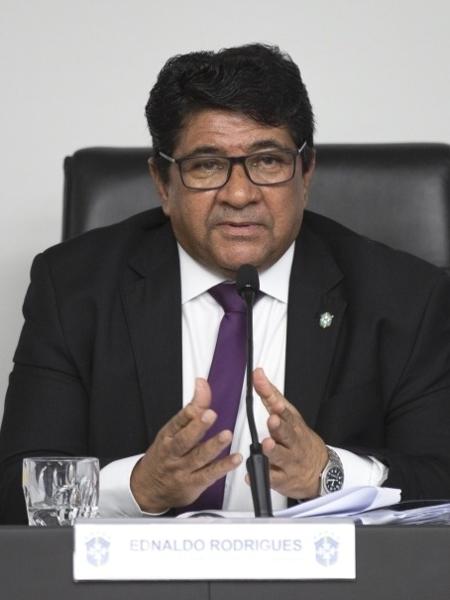 Ednaldo Rodrigues, presidente da CBF, foi eleito em março e tem mandato até 2026 - Thais Magalhães/CBF