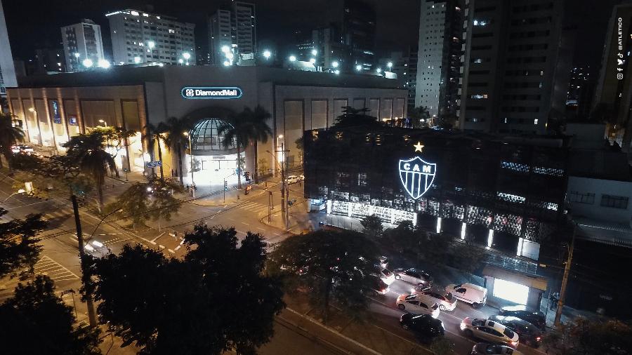 Shopping Diamond Mall foi construído no local do antigo estádio do Atlético-MG, ao lado da sede administrativa do clube - Divulgação/Atlético-MG