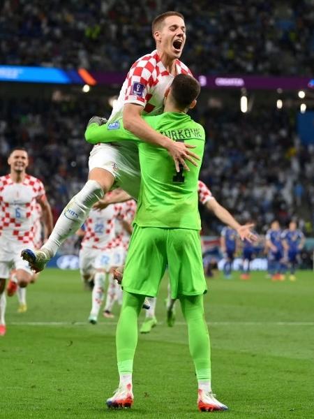 Jogadores da Croácia comemoram a classificação para as quartas de final da Copa - Dan Mullan/Getty Images