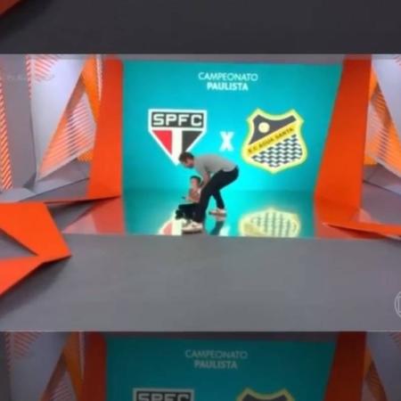 Filho de Felipe Andreoli invade estúdio do Globo Esporte SP - Reprodução/Instagram