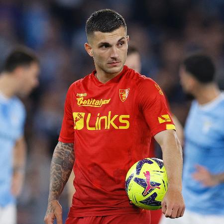 Gabriel Strefezza, atacante brasileiro do Lecce, jogou na base do Corinthians - Matteo Ciambelli/Getty