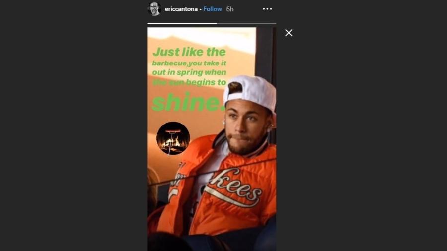 Eric Cantona ironizou Neymar em sua conta oficial no Instagram - Reprodução/Instagram 