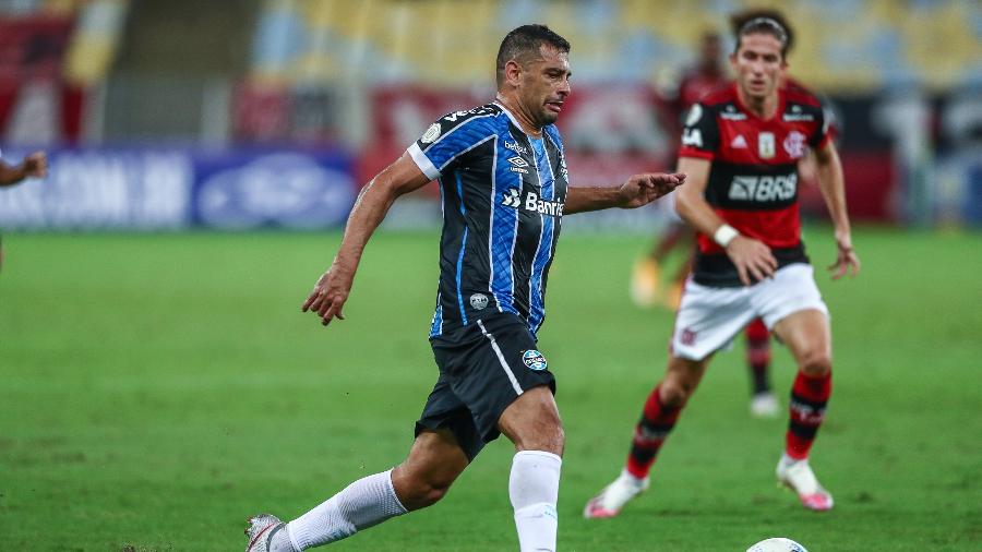 Diego Souza se lesionou na partida contra o Flamengo - Lucas Uebel/Grêmio FBPA