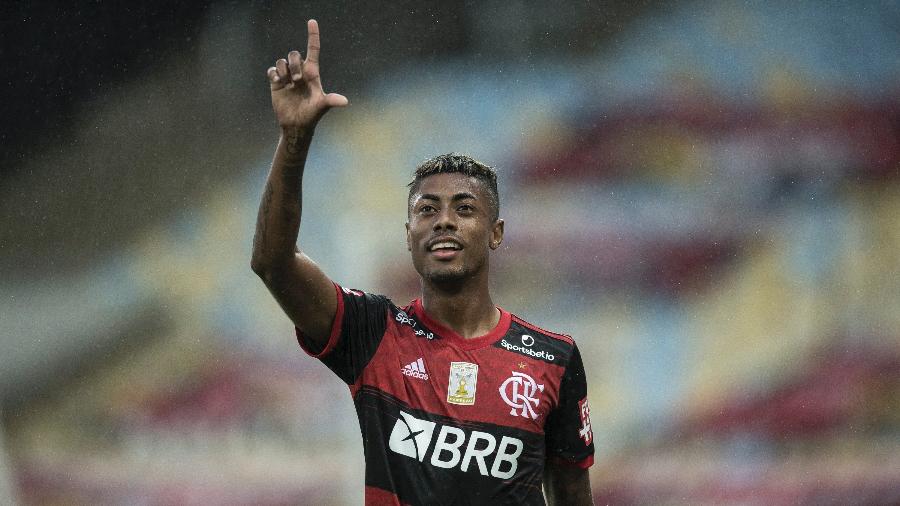 Bruno Henrique celebra gol pelo Flamengo   - Jorge Rodrigues/AGIF