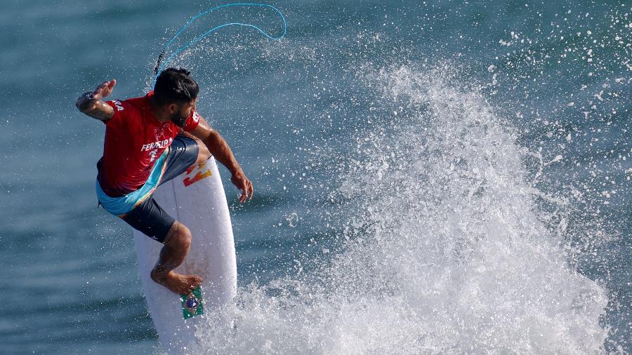 Ítalo Ferreira passou em primeiro em sua bateria na estreia do surfe nas Olimpíadas de Tóquio - LISI NIESNER/REUTERS