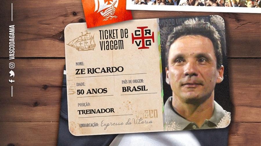 Zé Ricardo será o técnico do Vasco em 2022 - Divulgação/Vasco