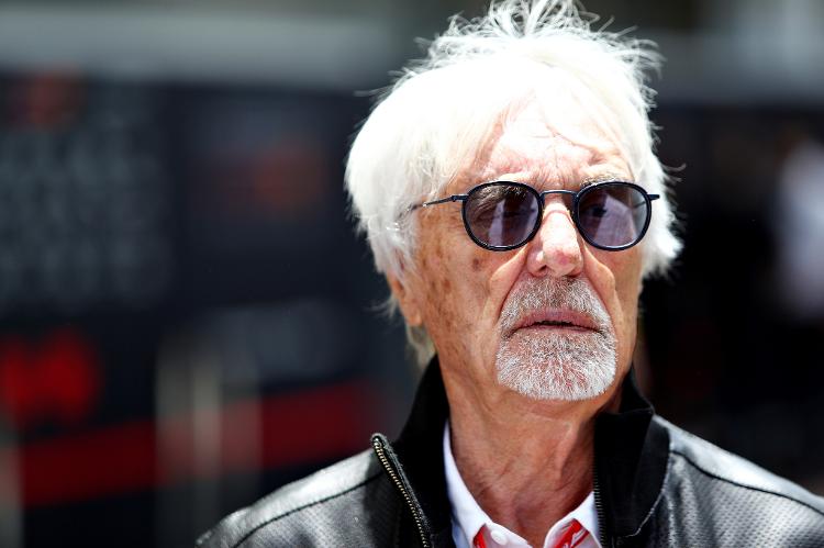 Bernie Ecclestone, ex-chefão da F1, durante o GP do Brasil, em 2019 Bernie Ecclestone, ex-chefão da F1, durante o GP do Brasil, em 2019