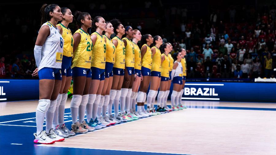Seleção feminina de vôlei na semifinal da Liga das Nações - Divulgação/FIVB