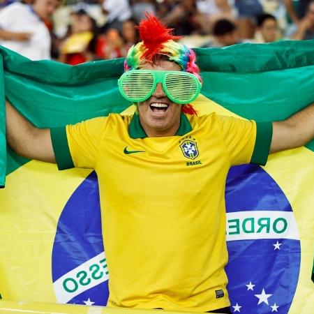 Torcedor  brasileiro em jogo pelas Eliminatórias da Copa do Mundo, contra o Chile, no Brasil - Buda Mendes/Getty Images