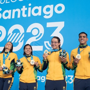 Pan 2023: Brasil vence o Canadá e é ouro no vôlei de praia feminino