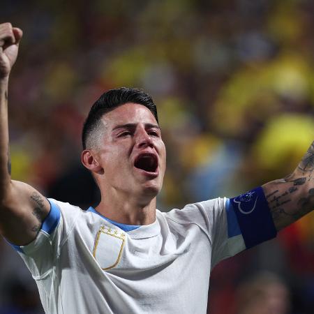 James Rodriguez comemora vitória da Colômbia na semifinal da Copa América