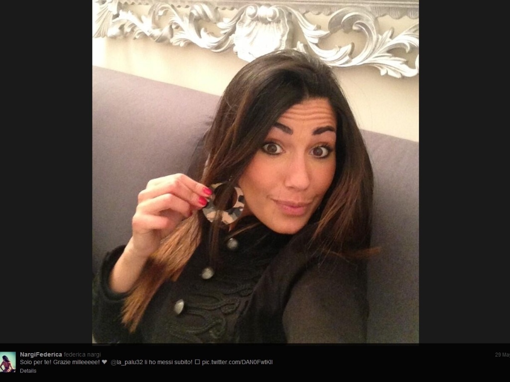 Federica Nargi, namorada de Alessandro Matri - Reprodução/Twitter