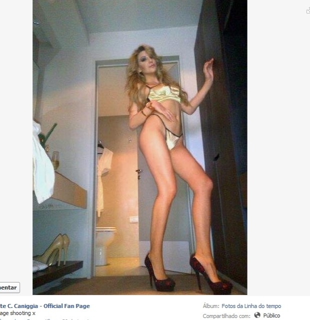 Filha do ex-jogador da seleção argentina Caniggia, Charlotte ficou famosa pelas fotos ousadas na internet e pela série de plásticas que realizou - Reprodução/Facebook