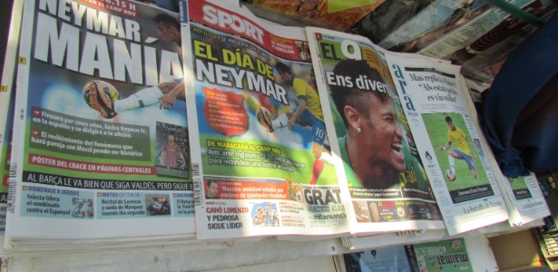 Noticiário em Barcelona ressalta chegada de Neymar ao clube catalão - Adriano Wilkson/UOL
