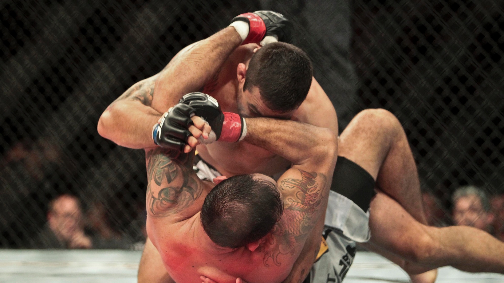 09.jun.2013 - Werdum tenta finalizar Minotauro no TUF Brasil 2 Finale - Jarbas Oliveira/UOL