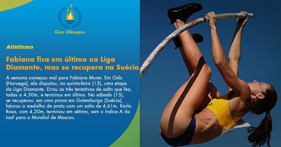 Fabiana fica em última Liga Diamante, mas se recupera na Suécia - Wagner do Carmo/CBAt
