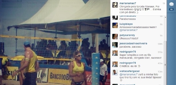 Mari Paraíba em sua estreia nas praias - Reprodução/Instagram/marianamac7