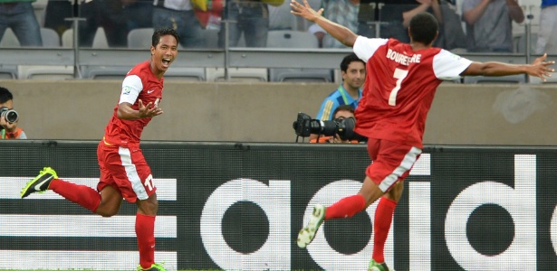 Jonathan Tehau fez o único gol do Taiti na goleada por 6 a 1 sofrida para a Nigéria