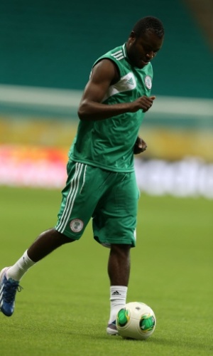 19.06.13 - Brown Ideye durante treino da seleção da Nigéria para a Copa das Confederações