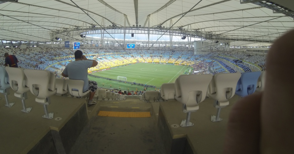 20.junho.2013 - Instalações dentro do estádio do Maracanã