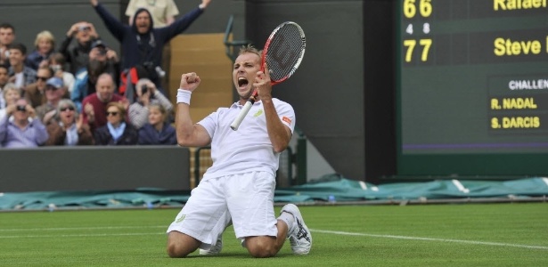 Steve Darcis bateu Rafael Nadal na estreia em Wimbledon - REUTERS/Toby Melville