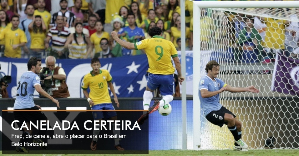 Fred, de canela, abre o placar para o Brasil em Belo Horizonte