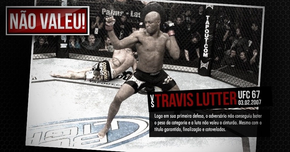 03.02.2007 - Anderson Silva x Travis Lutter, no UFC 67 - Arte/UOL, com Divulgação e Reprodução