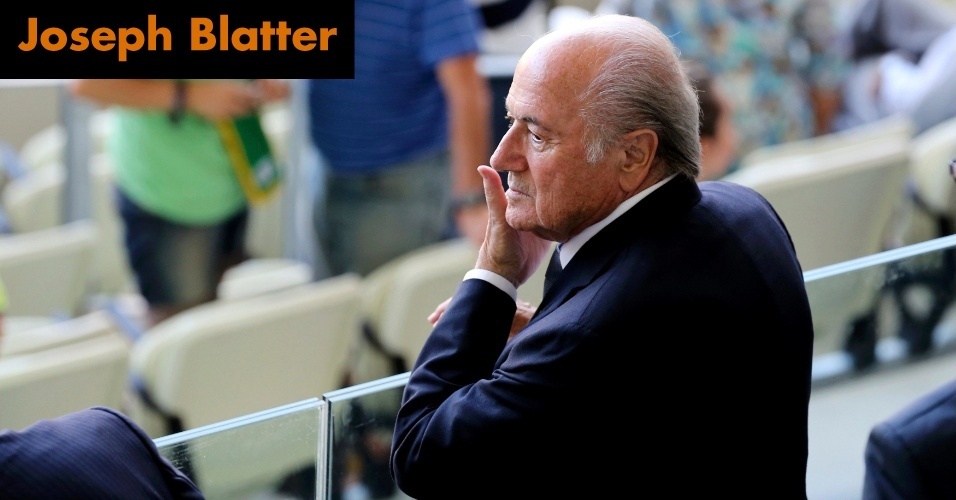 Joseph Blattter: No auge dos protestos no Brasil, o presidente da Fifa, Joseph Blatter, deixou o país. Foi nesse período que o cancelamento do evento chegou a ser discutido