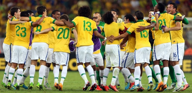 A seleção brasileira tem oito representantes no "Time dos Sonhos" da Copa das Confederações