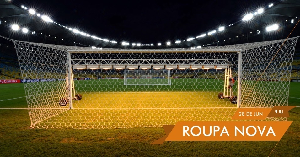 ROUPA NOVA - Maracanã ganha iluminação especial em teste realizado na véspera da partida decisiva entre Brasil e Espanha